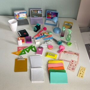 45+ Piece School/Office/Home Accessories for 18” Dolls